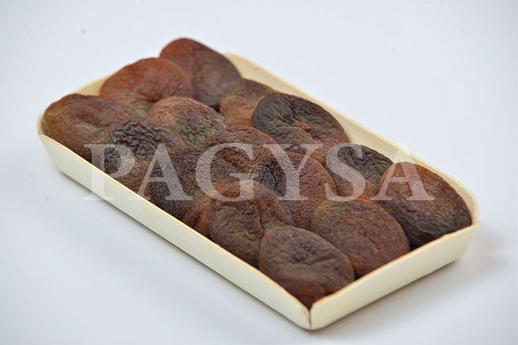 Natural Apricots in Wooden Tray